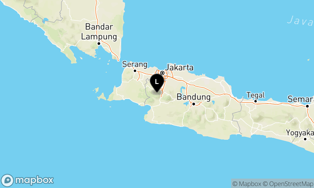 Peta Gempa Pusat gempa berada di darat 15 km Barat Daya Kota Bogor