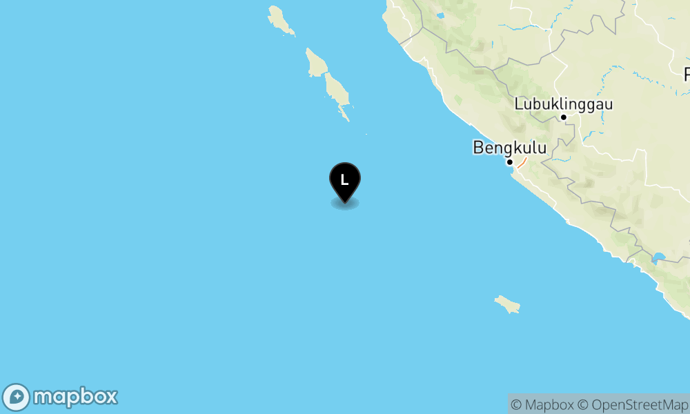 Peta Gempa 207 km BaratDaya MUKOMUKO-BENGKULU