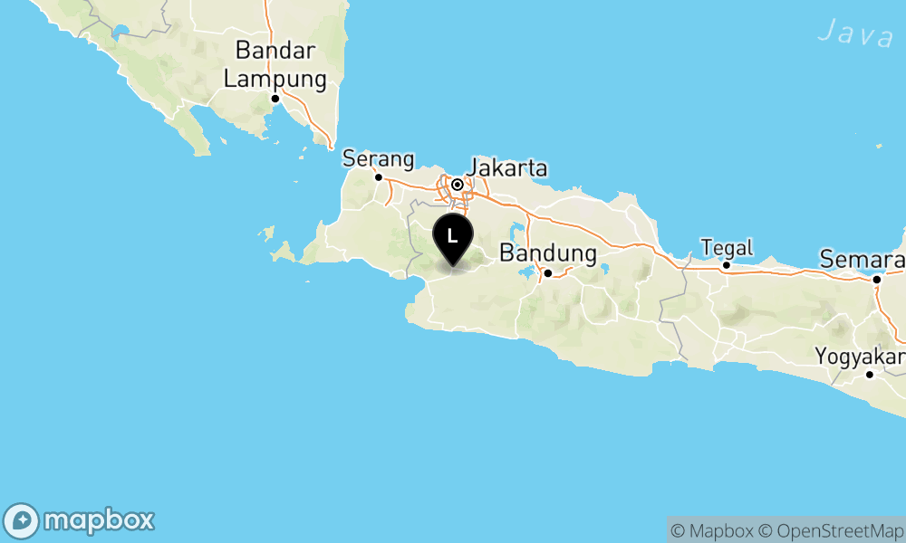 Peta Gempa Pusat gempa berada di darat 15 km Barat Daya kota Sukabumi