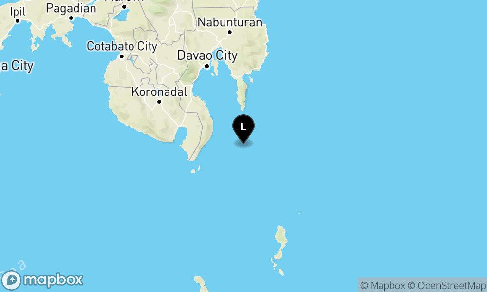 Peta Gempa 207 km BaratLaut MELONGUANE-SULUT