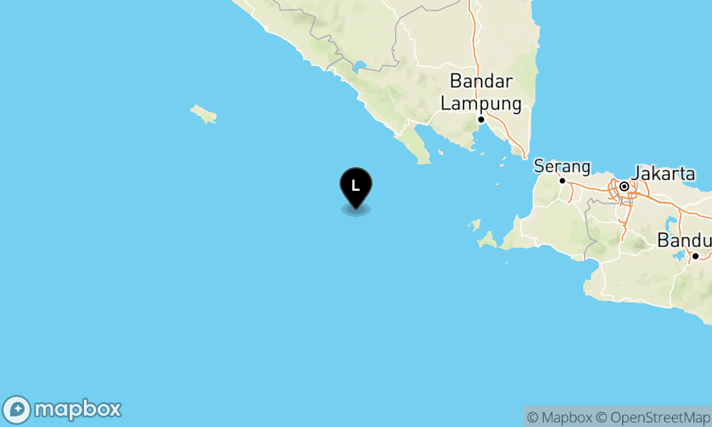 Peta Gempa 140 km BaratDaya TANGGAMUS-LAMPUNG