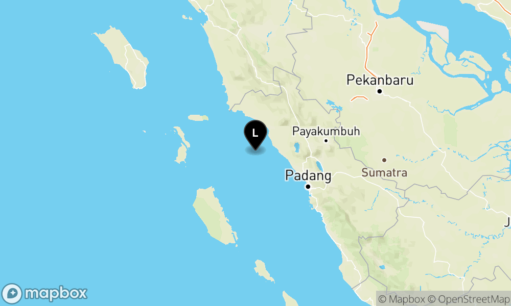 Peta Gempa Pusat gempa berada di Laut 53 km BaratDaya AGAM-SUMBAR