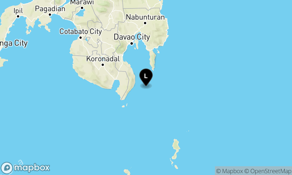 Peta Gempa 224 km BaratLaut MELONGUANE-SULUT