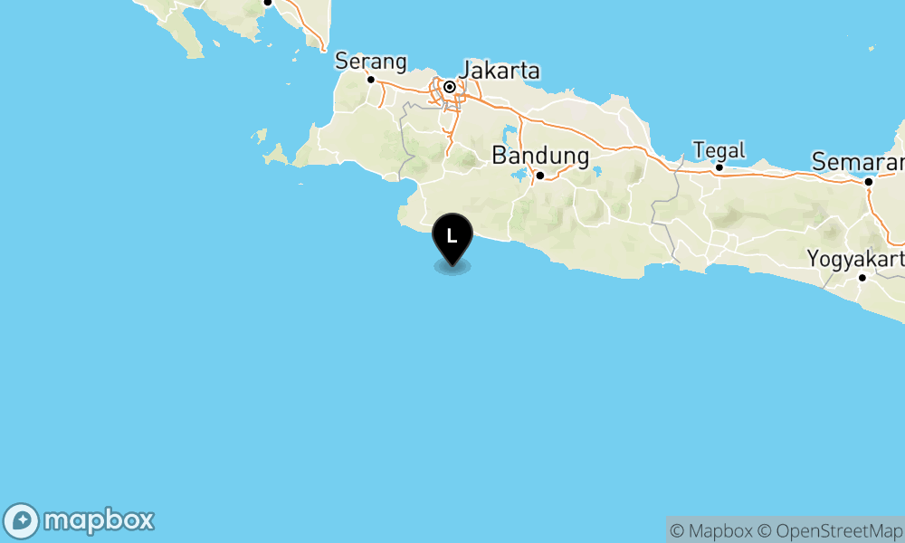 Peta Gempa Pusat gempa berada di laut 90 km Tenggara Kab-Sukabumi