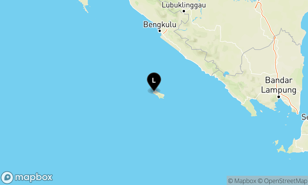 Peta Gempa Pusat gempa berada di darat 16 km Baratlaut Enggano