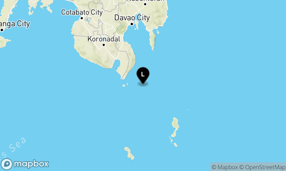 Peta Gempa 177 km BaratLaut MELONGUANE-SULUT
