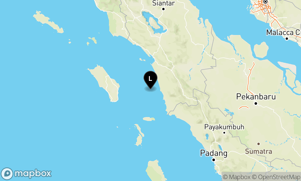 Peta Gempa 82 km BaratDaya PADANGSIDEMPUAN-SUMUT