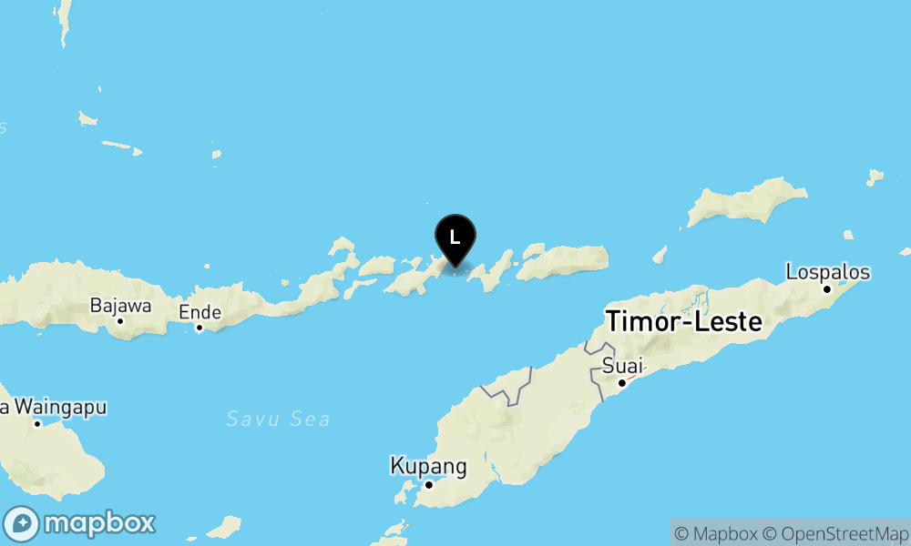 Peta Gempa 39 km TimurLaut LEMBATA-NTT