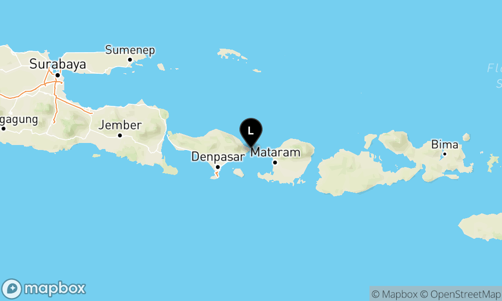 Peta Gempa Pusat gempa berada di laut 23 km Tenggara Karangasem
