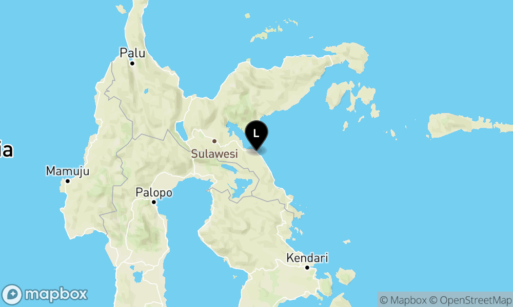 Peta Gempa Pusat gempa berada di darat 5 km Tenggara Bahonsuai