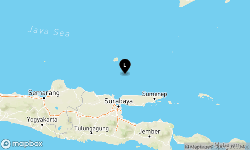 Peta Gempa 85 km TimurLaut BANGKALAN-JATIM