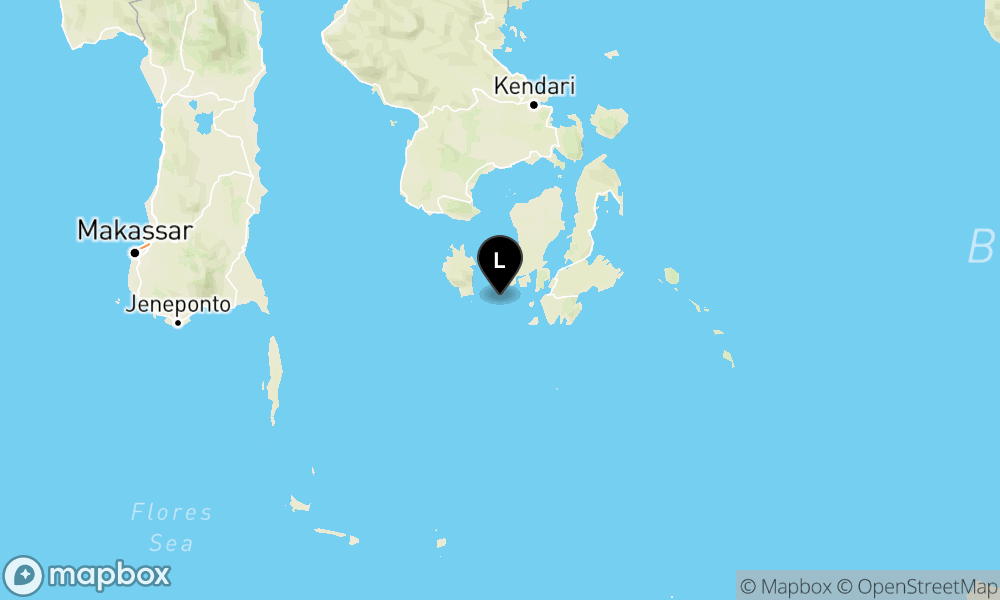 Peta Gempa Pusat gempa berada di laut 22.9 km BaratDaya Kab. Buton Tengah