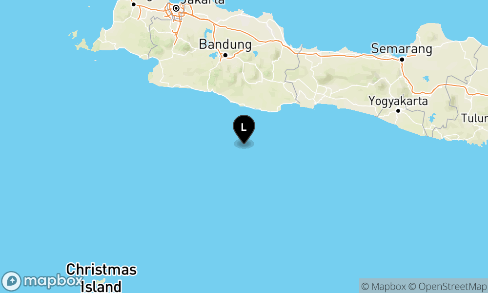 Peta Gempa Pusat gempa berada di Laut 97 km BaratDaya Kabupaten Pangandaran
