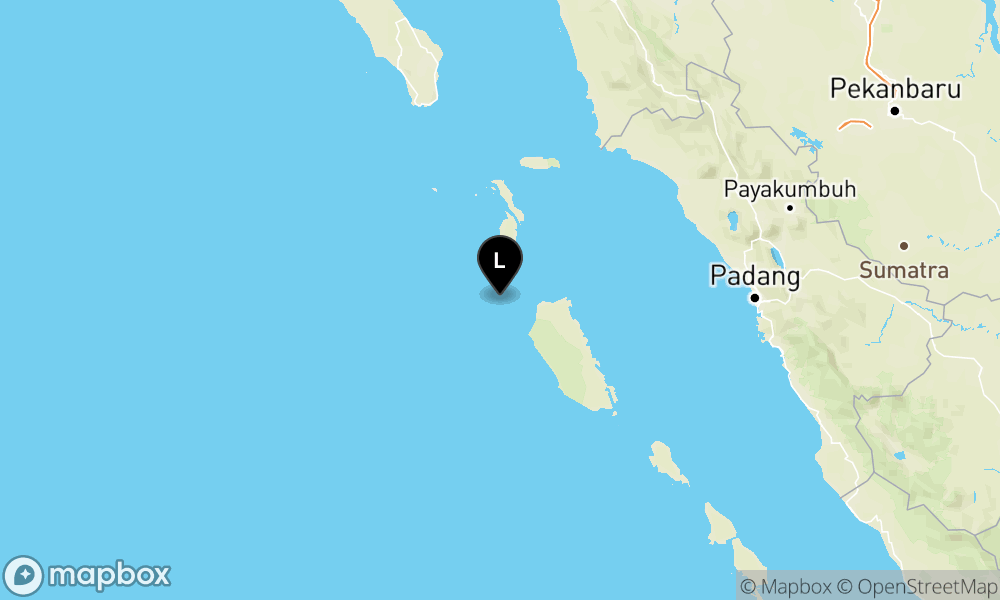 Peta Gempa 177 km BaratLaut KEP-MENTAWAI-SUMBAR