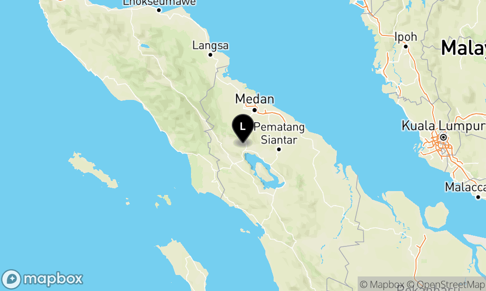 Peta Gempa Pusat gempa berada di darat 9 km Baratdaya Kab. Karo