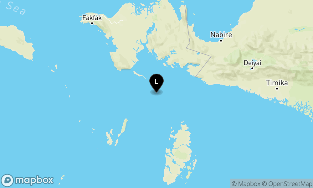 Peta Gempa 125 km BaratLaut KEP.ARU-MALUKU