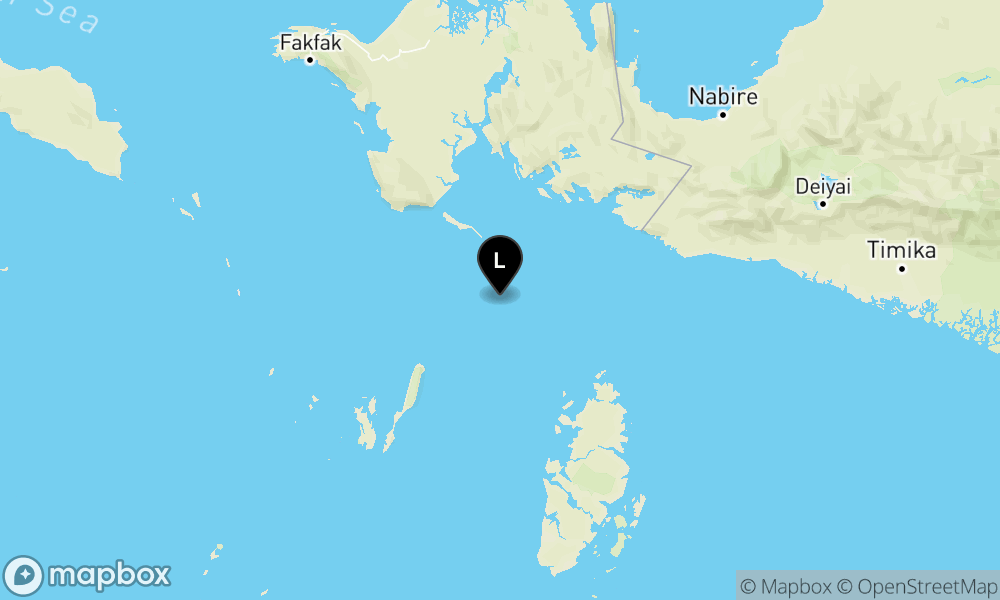 Peta Gempa 119 km BaratLaut KEP.ARU-MALUKU