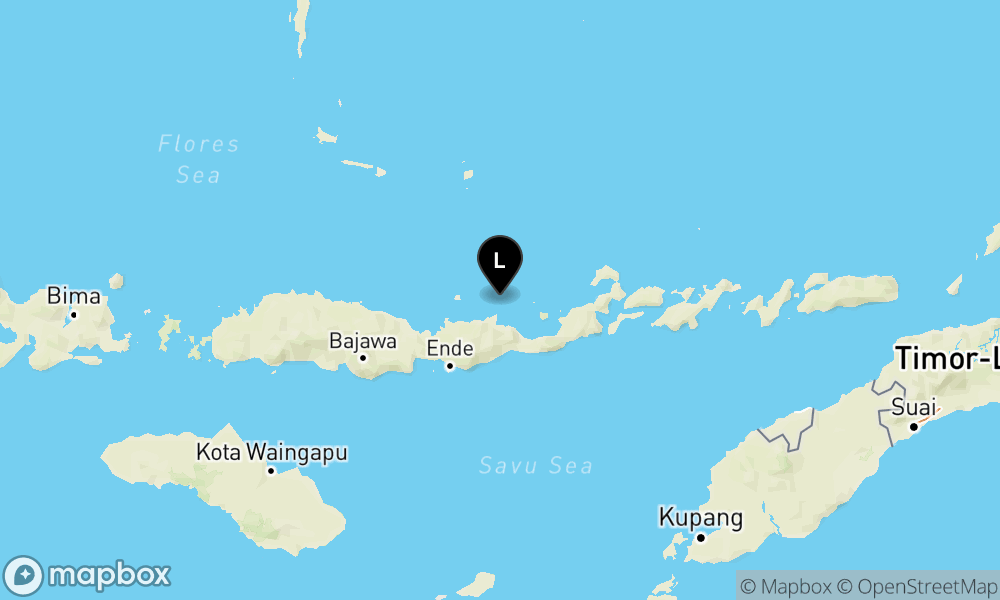 Peta Gempa Pusat gempa berada di laut 36 km Barat Laut MAUMERE-SIKKA