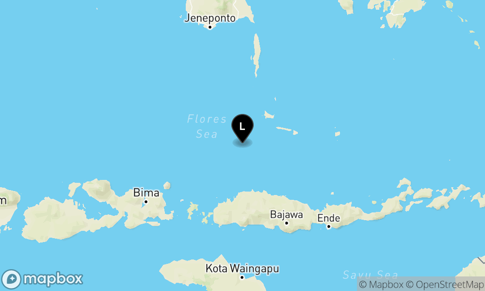 Peta Gempa 111 km TimurLaut LABUANBAJO-NTT