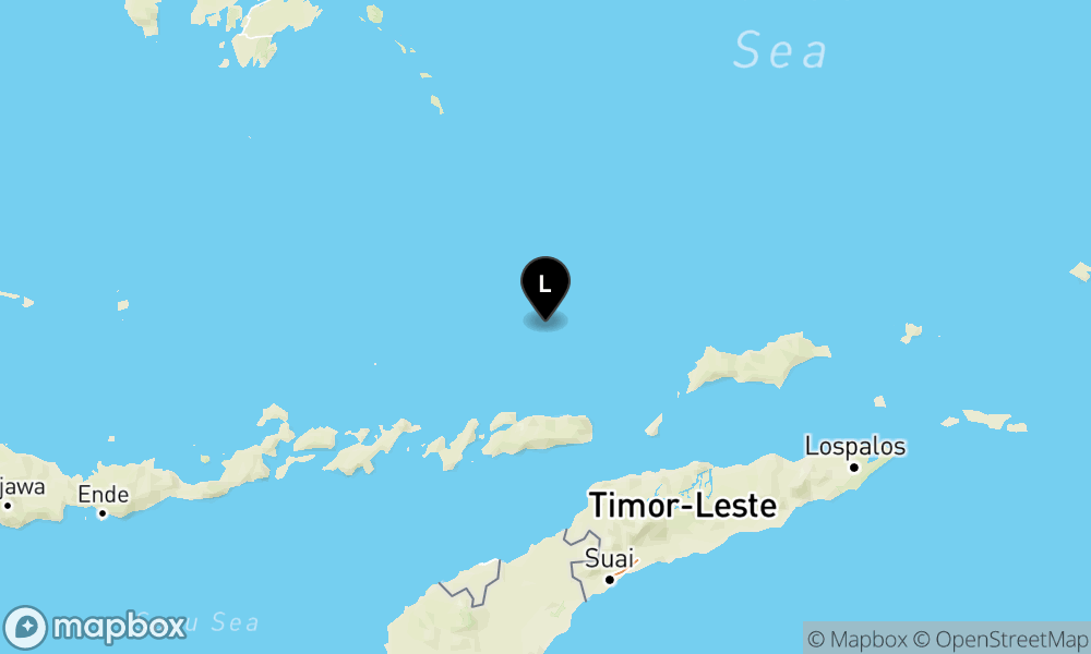 Peta Gempa 89 km TimurLaut ALOR-NTT