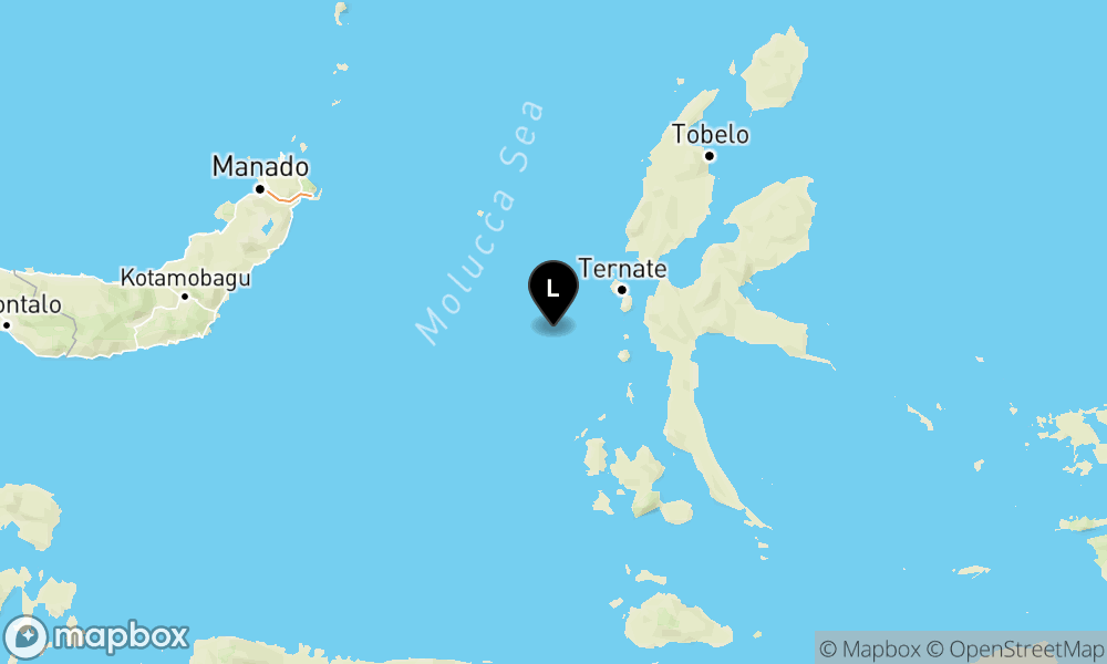 Peta Gempa 60 km BaratDaya TERNATE-MALUT