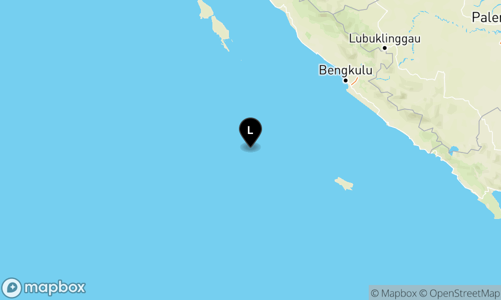 Peta Gempa 172 km BaratLaut ENGGANO-BENGKULU