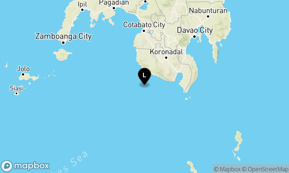 Peta Gempa 272 km BaratLaut TAHUNA-KEP.SANGIHE-SULUT