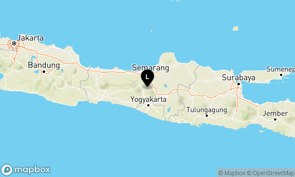 Peta Gempa Pusat gempa berada di darat 17 km baratdaya Salatiga