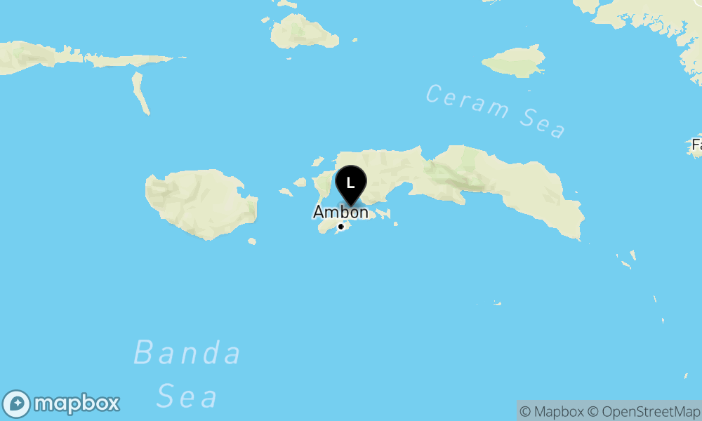 Peta Gempa 18 km TimurLaut AMBON-MALUKU