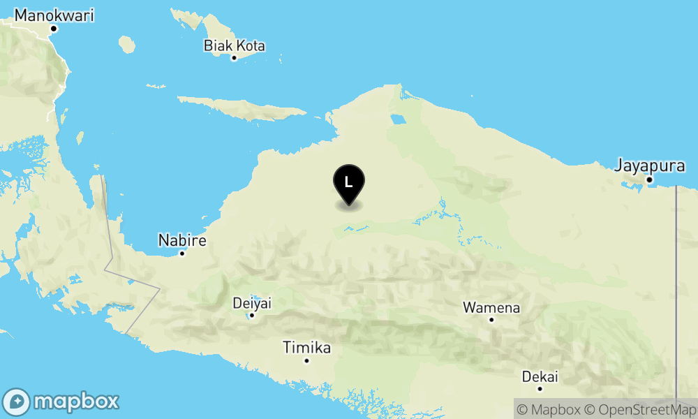 Peta Gempa 58 km BaratDaya MAMBERAMORAYA-PAPUA