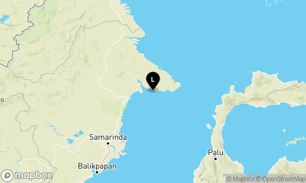 Peta Gempa Pusat gempa berada di laut 118 km Timur Laut Bontang