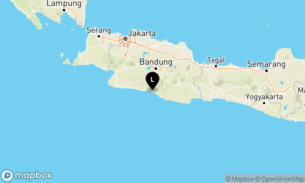 Peta Gempa 52 km BaratDaya KAB-GARUT-JABAR