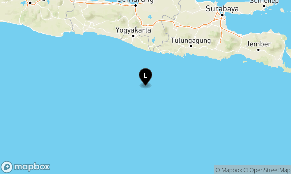 Peta Gempa 117 km BaratDaya PACITAN-JATIM