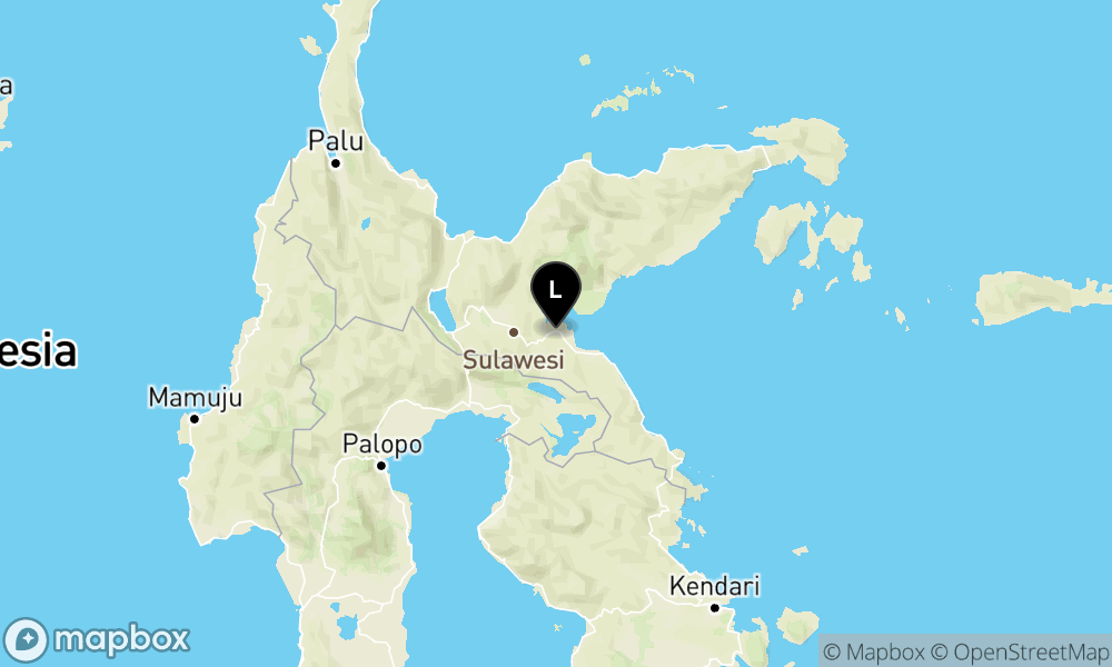 Peta Gempa Pusat gempa berada di darat 4 km arah barat Bungintimbe