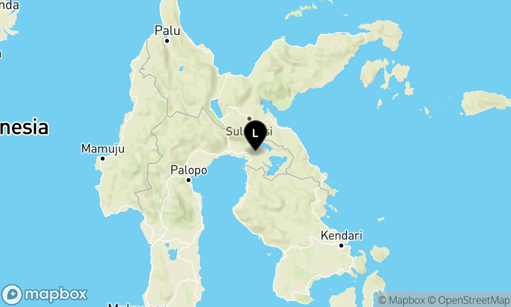 Peta Gempa Pusat gempa berada di darat 4 km Tenggara Luwu Timur