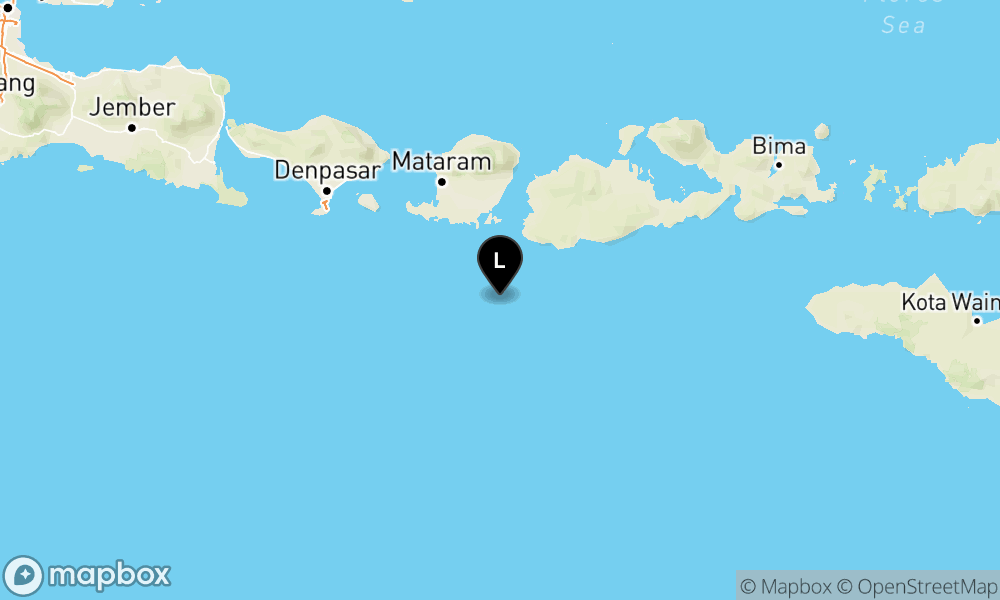 Peta Gempa Pusat gempa berada di laut 88 km Barat Daya Sumbawa Barat
