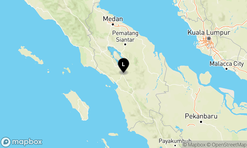 Peta Gempa Pusat gempa berada di darat 5 km Timur Laut Tapanuli Utara