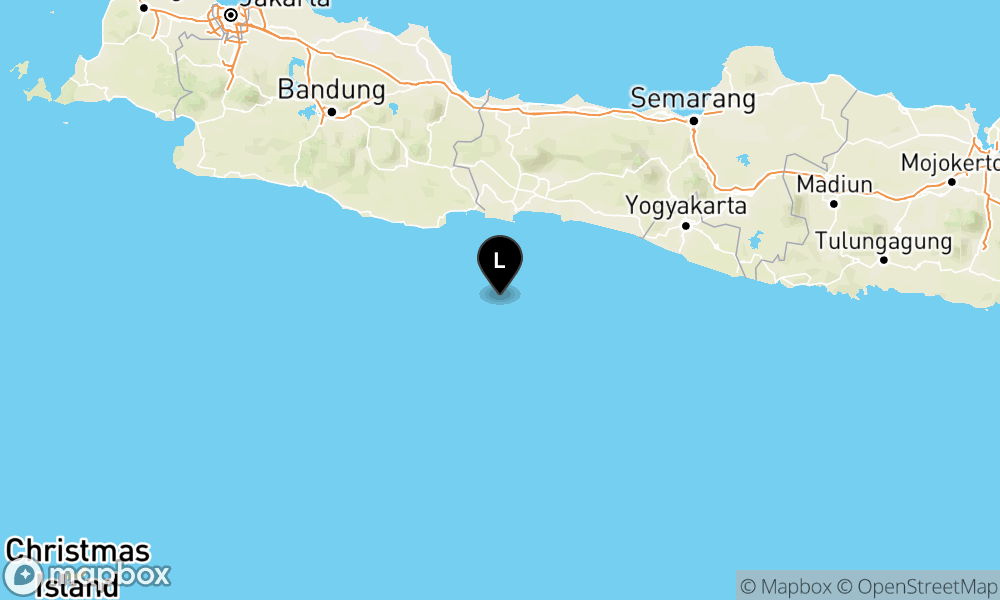 Peta Gempa Pusat gempa berada di laut 72 km BaratDaya Cilacap