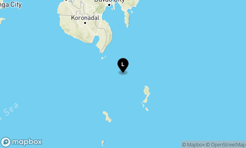 Peta Gempa 116 km BaratLaut PULAUKARATUNG-SULUT