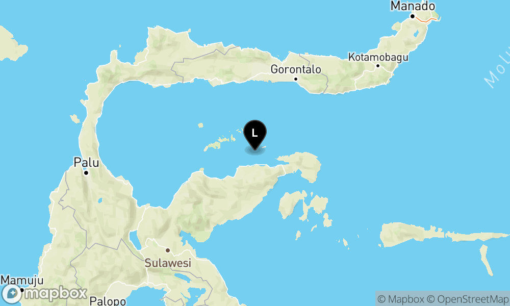 Peta Gempa 103 km BaratLaut BANGGAIKEP-SULTENG