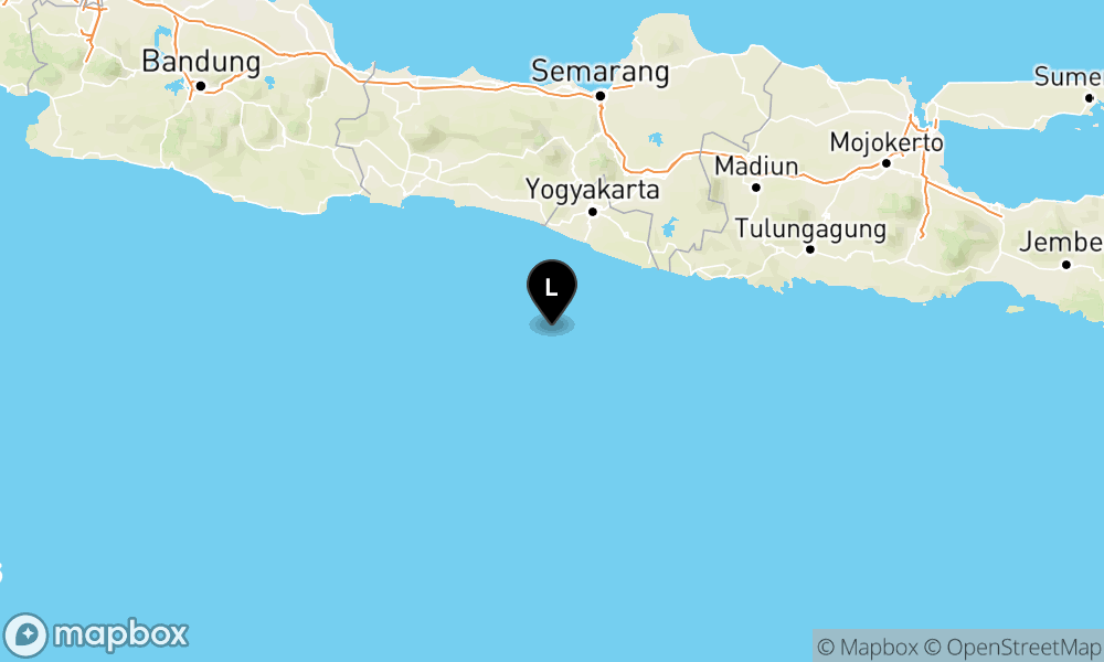 Peta Gempa 86 km BaratDaya BANTUL-DIY