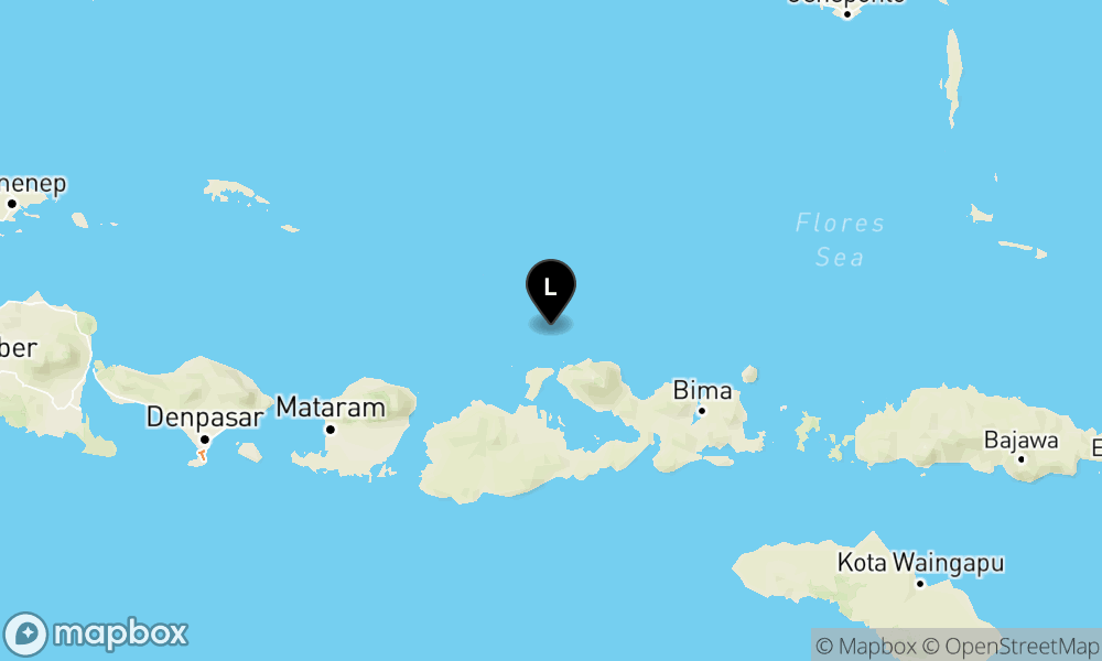 Peta Gempa 71 km TimurLaut SUMBAWA-NTB