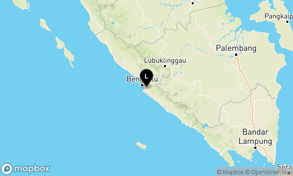 Peta Gempa Pusat gempa berada di darat 14 km BaratDaya Bengkulu Tengah