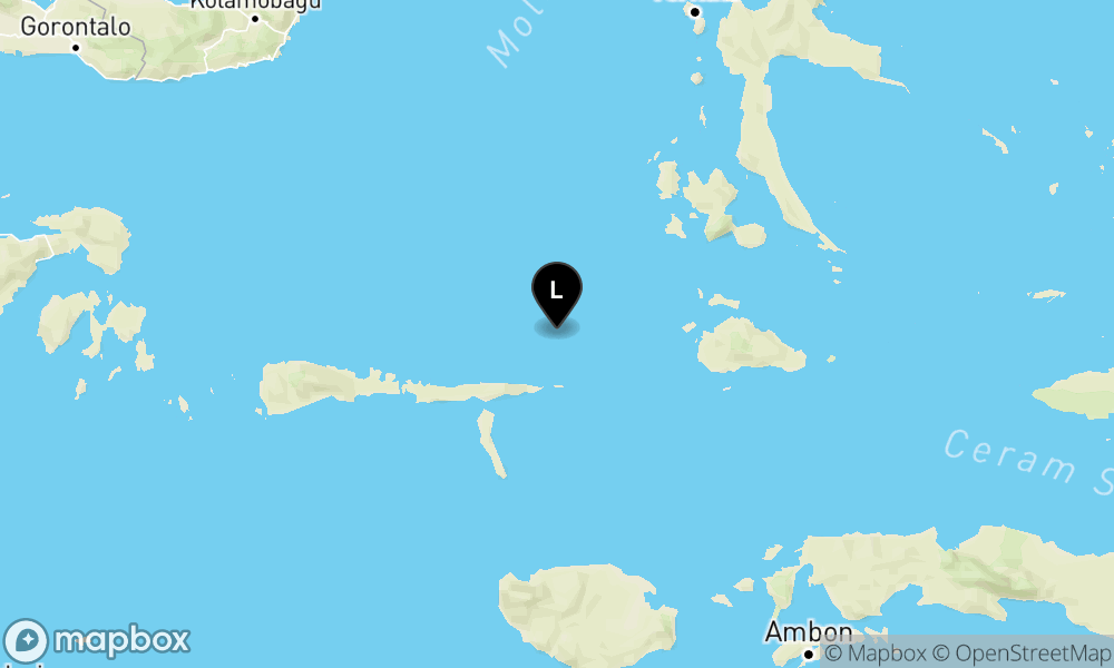 Peta Gempa 79 km TimurLaut SANANA-MALUT