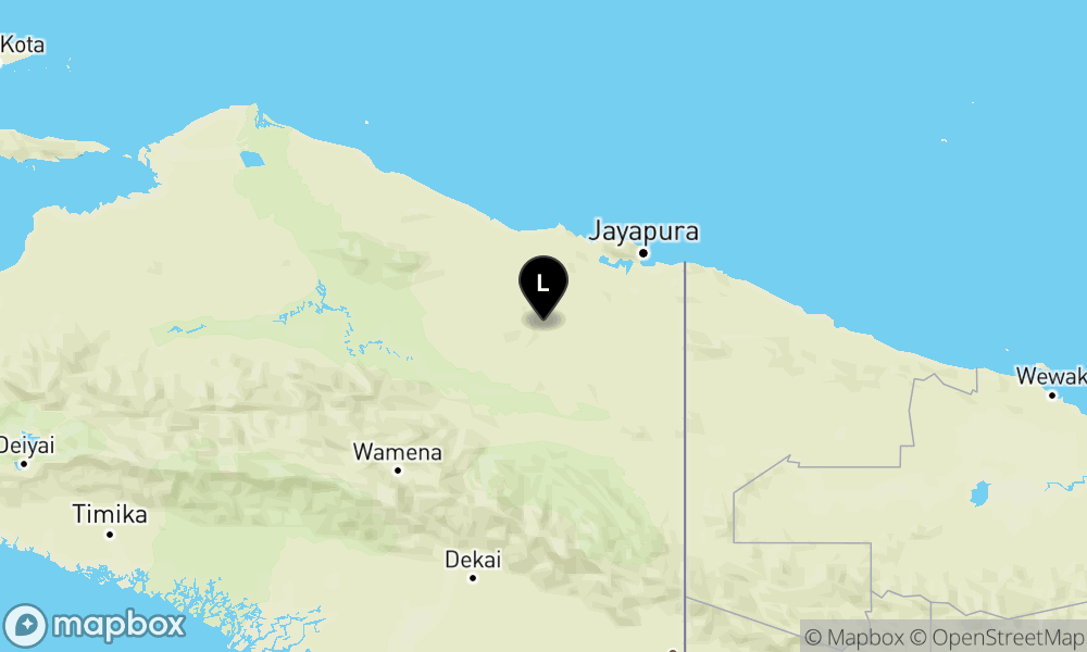 Peta Gempa 70 km BaratDaya KAB-JAYAPURA-PAPUA