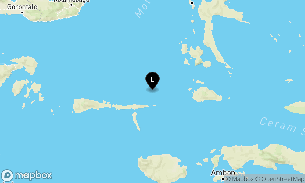 Peta Gempa 75 km TimurLaut SANANA-MALUT