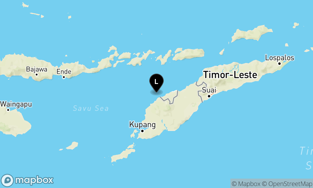 Peta Gempa 74 km BaratLaut TIMORTENGAHUT-NTT