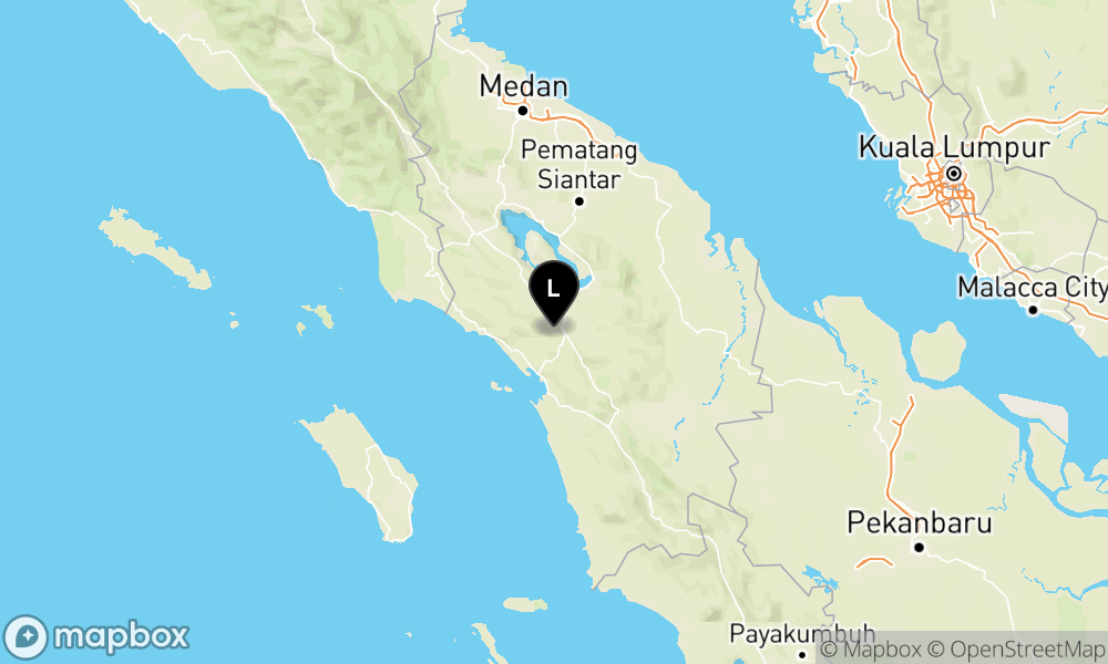 Peta Gempa Pusat gempa berada di darat 8 km BaratLaut Tapanuli Utara