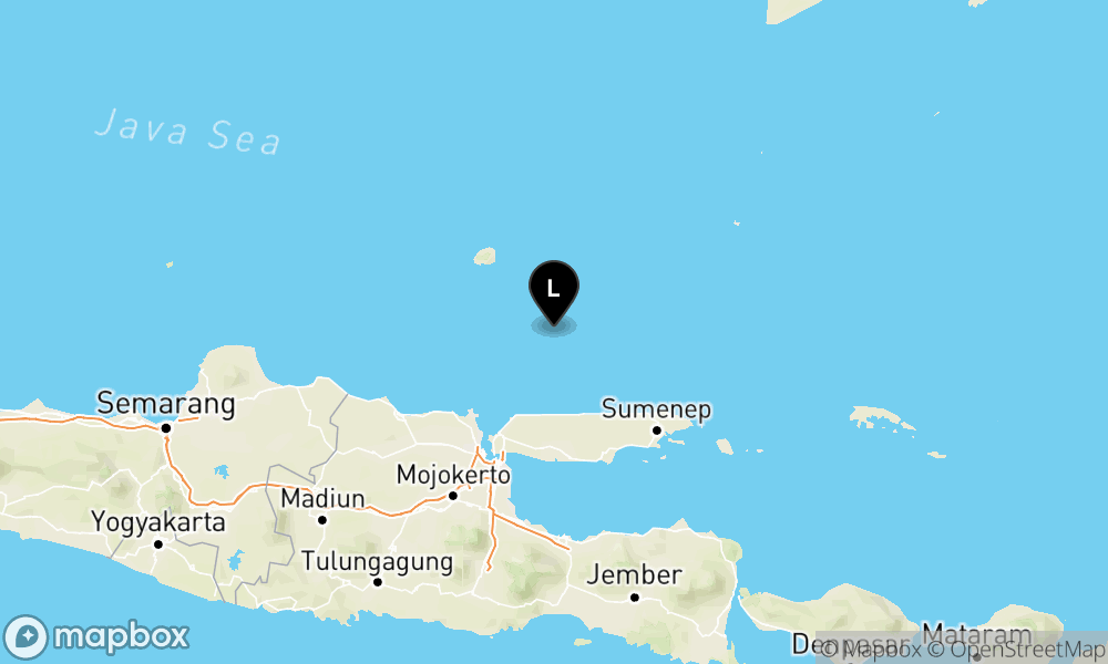 Peta Gempa 83 km TimurLaut BANGKALAN-JATIM