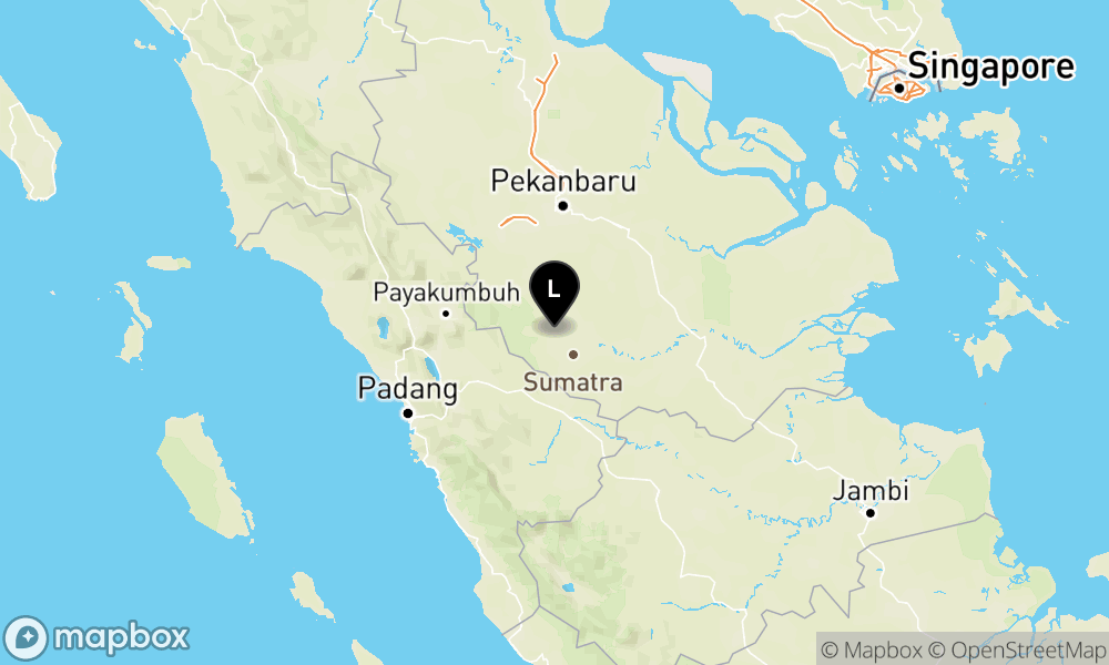 Peta Gempa Pusat gempa berada di darat 17 km Barat Laut Kuantan Singingi